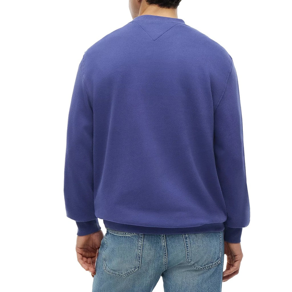 Tommy Jeans Regular Fit Sweater met bedrukt logo – Blauw