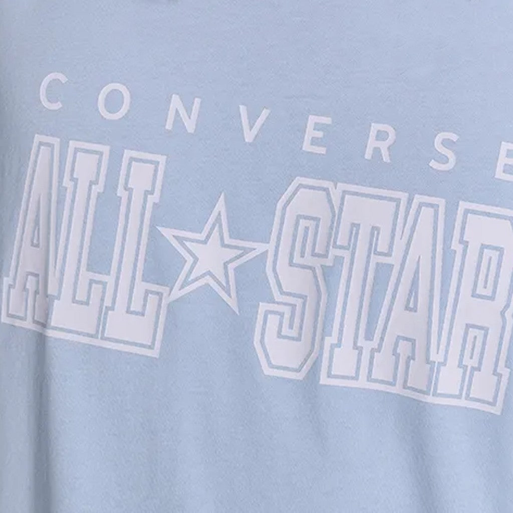 Converse T-shirt met ronde hals en bedrukt logo – Blauw