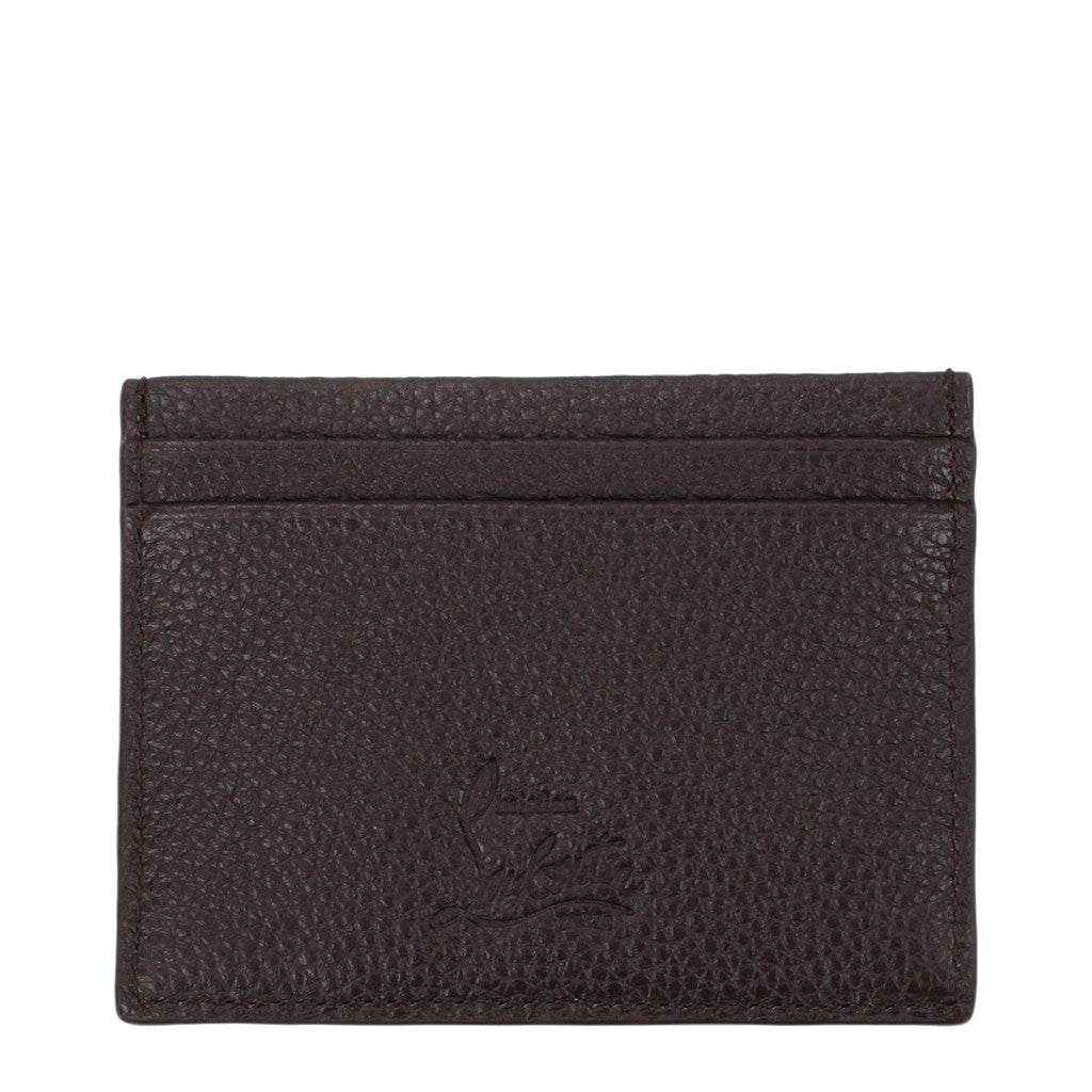 Christian Louboutin Compacte kaarthouder met vijf kaartsleuven – Bruin