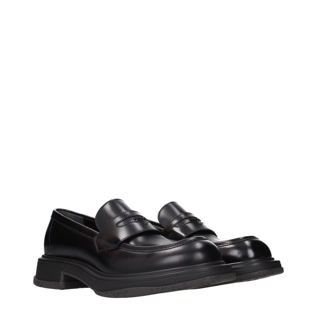 Gucci Herenloafers met hak en rubberen zool – Zwart