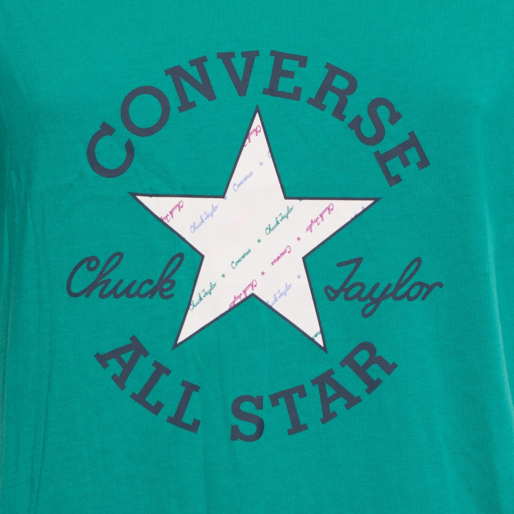 Converse Tweekleurig T-shirt met logo – Groen