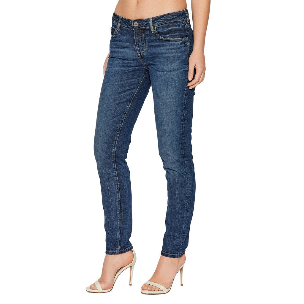 Guess Jeans met knoopsluiting en vijf zakken – Blauw