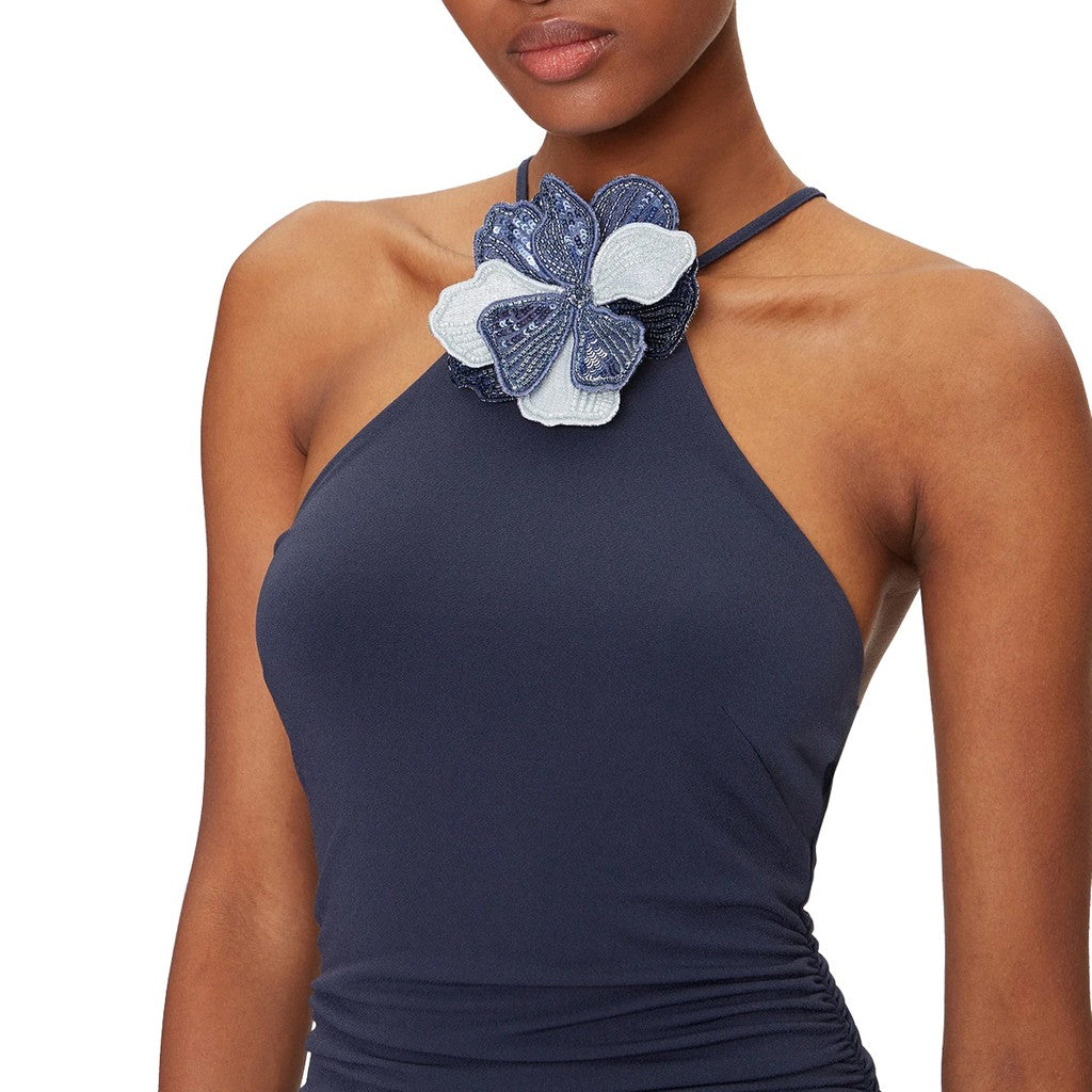 Guess Lange jurk met split – Marineblauw