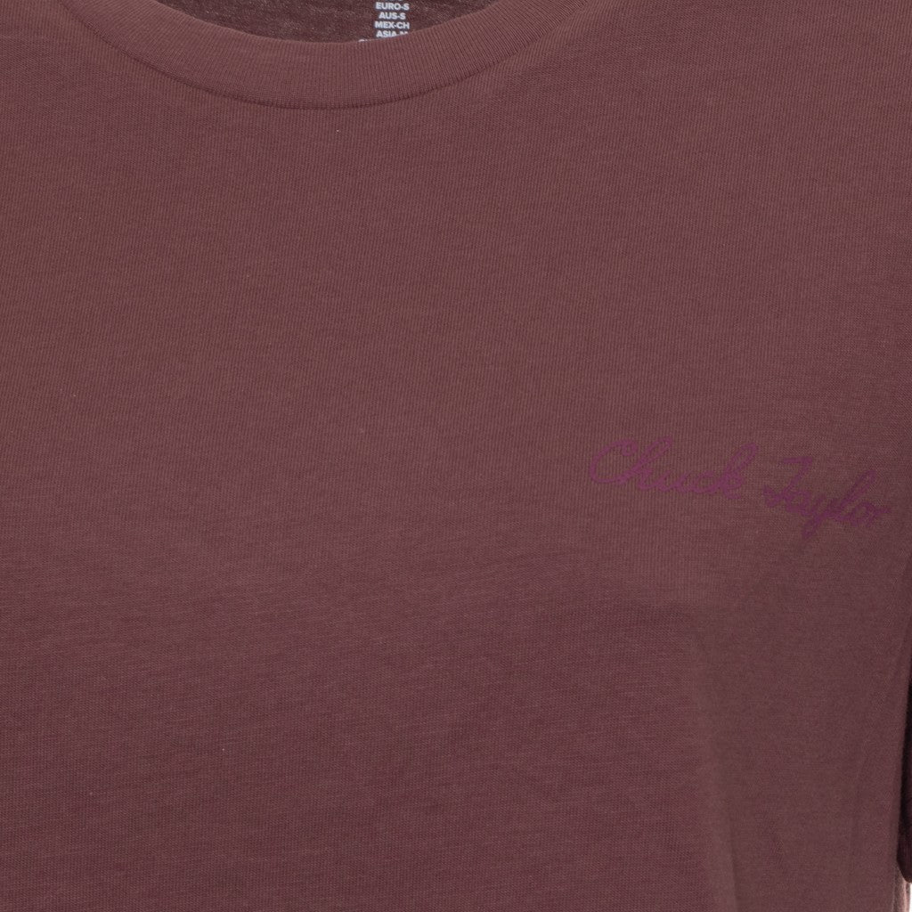 Converse T-shirt met ronde hals en logo – Roze