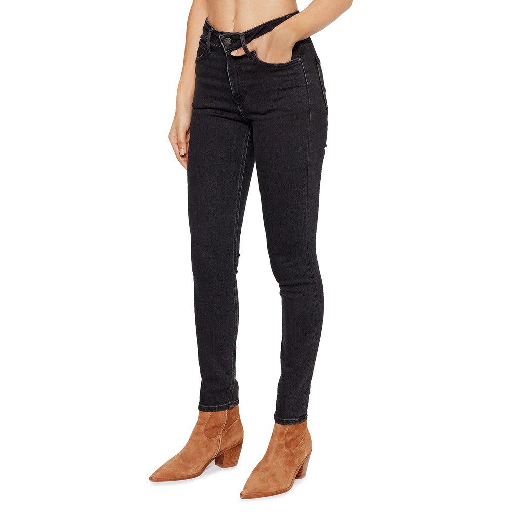 Lee Foreverfit Skinny fit jeans met hoge taille – Zwart