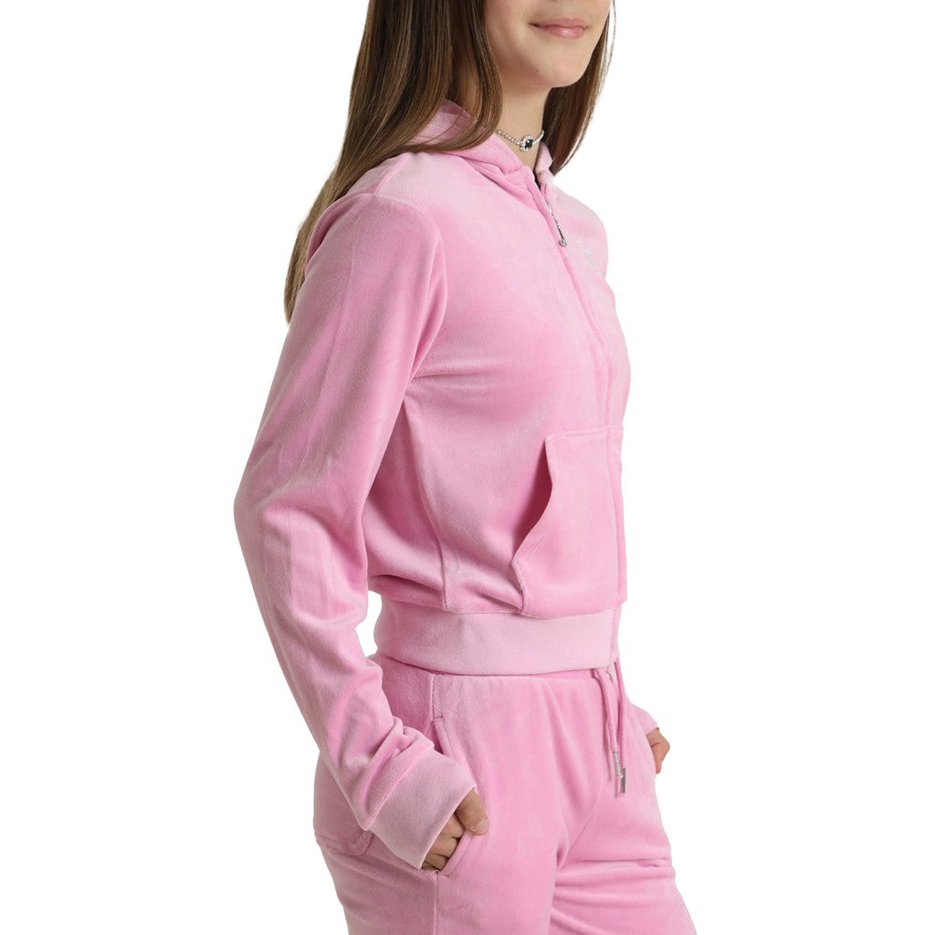 Juicy Couture Kids Hoodie met rits – Lichtroze