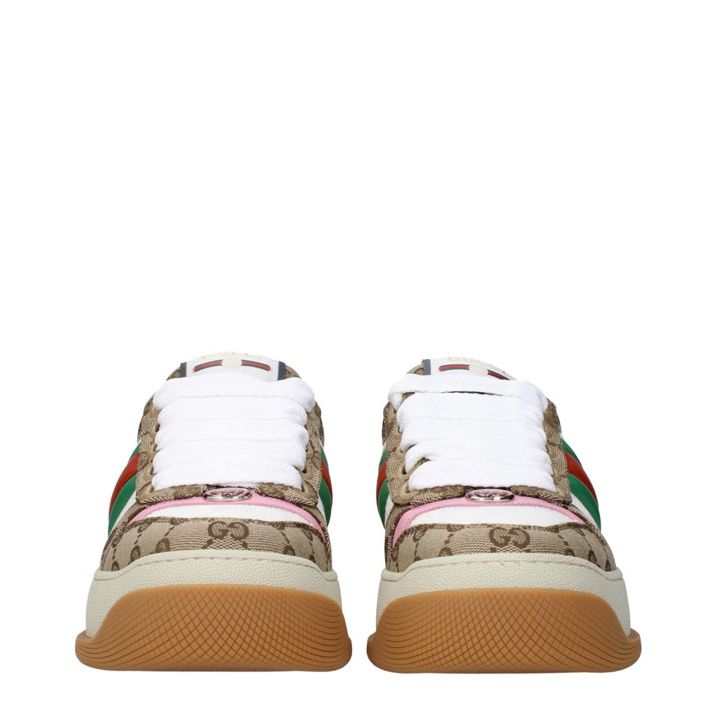 Gucci GG canvas Sneakers – Beige / Roze