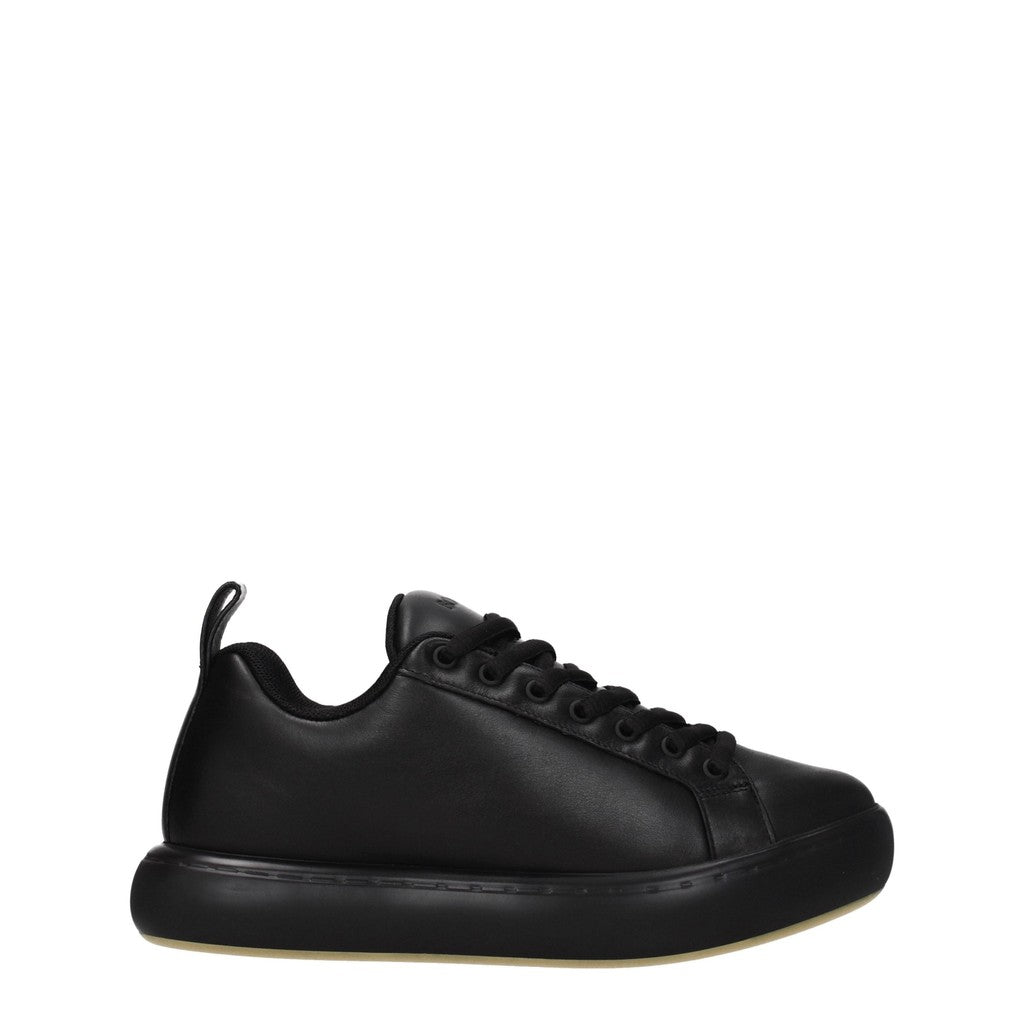 Bottega Veneta Leren sneakers met rubberen zool – Zwart