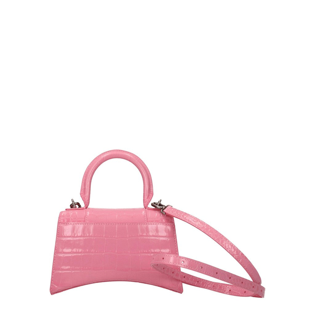 Balenciaga Hourglass XS Handtas met zilverkleurige details – Roze