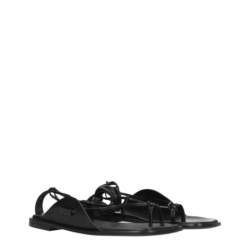 Salvatore Ferragamo Agena Sandalen – Zwart