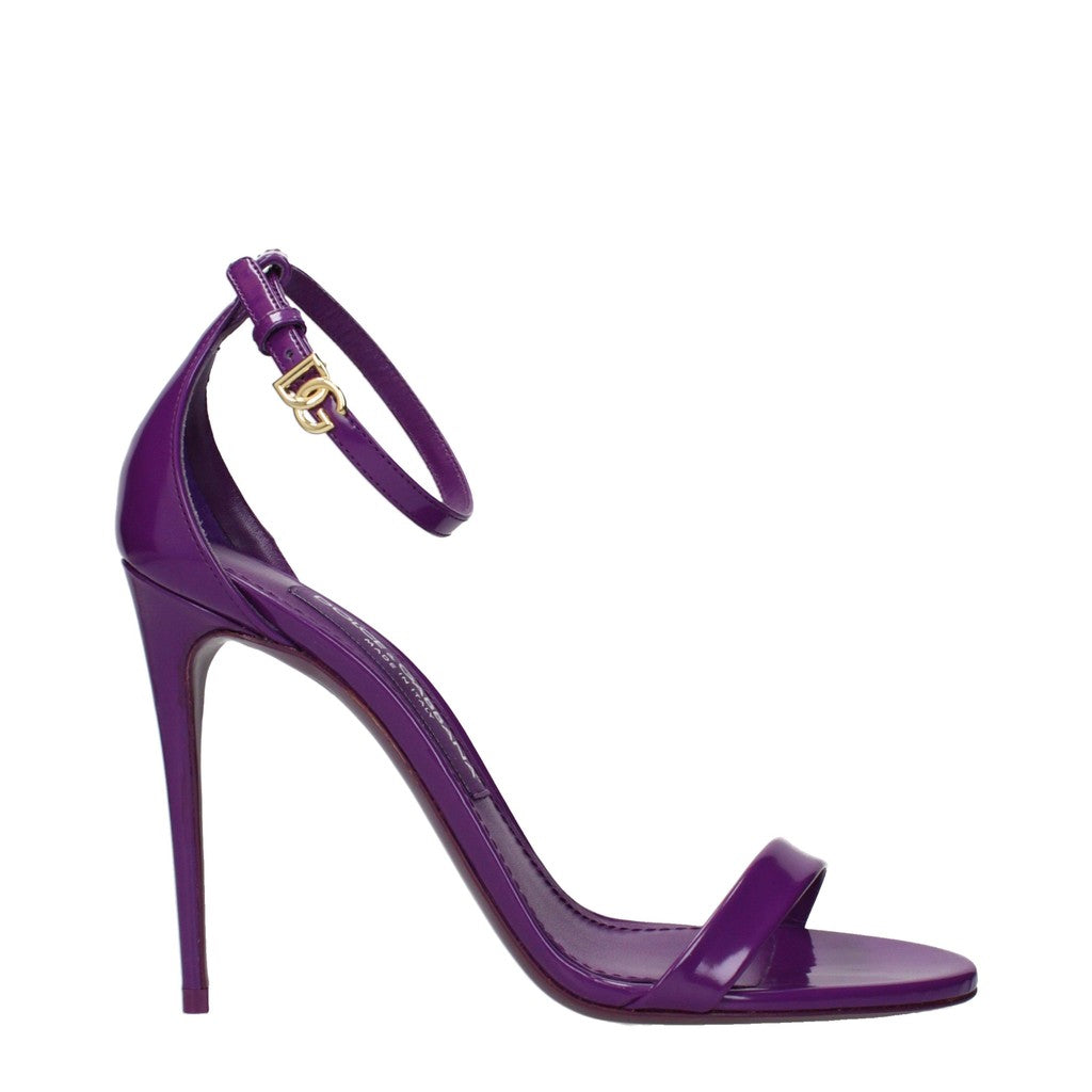 Dolce & Gabbana Sandalen met hak en gesp – Paars