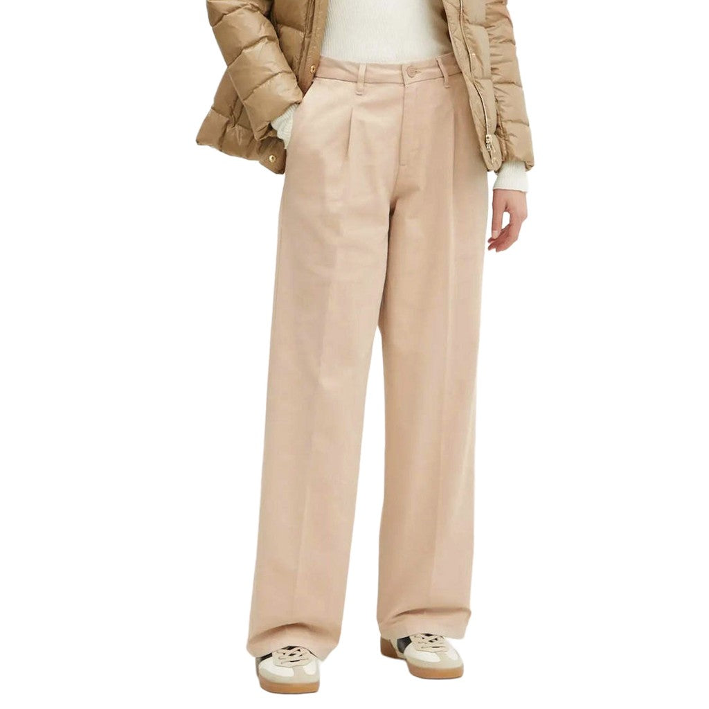 Guess Broek met vier zakken en logo – Beige