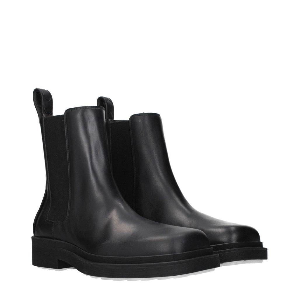 Bottega Veneta Leren enkellaarzen met elastische sluiting – Zwart