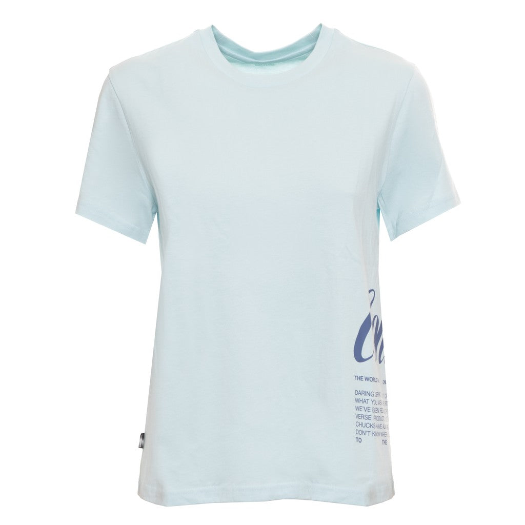 Converse T-shirt met ronde hals en logo – Lichtblauw