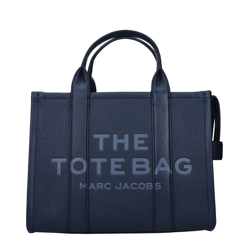 Marc Jacobs The Tote Shopper van leer – Marineblauw