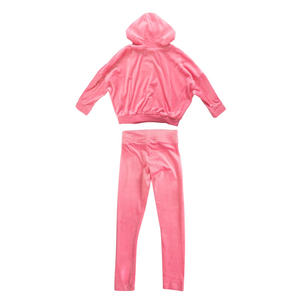 Juicy Couture Kids Trainingspak met strass-logo – Roze