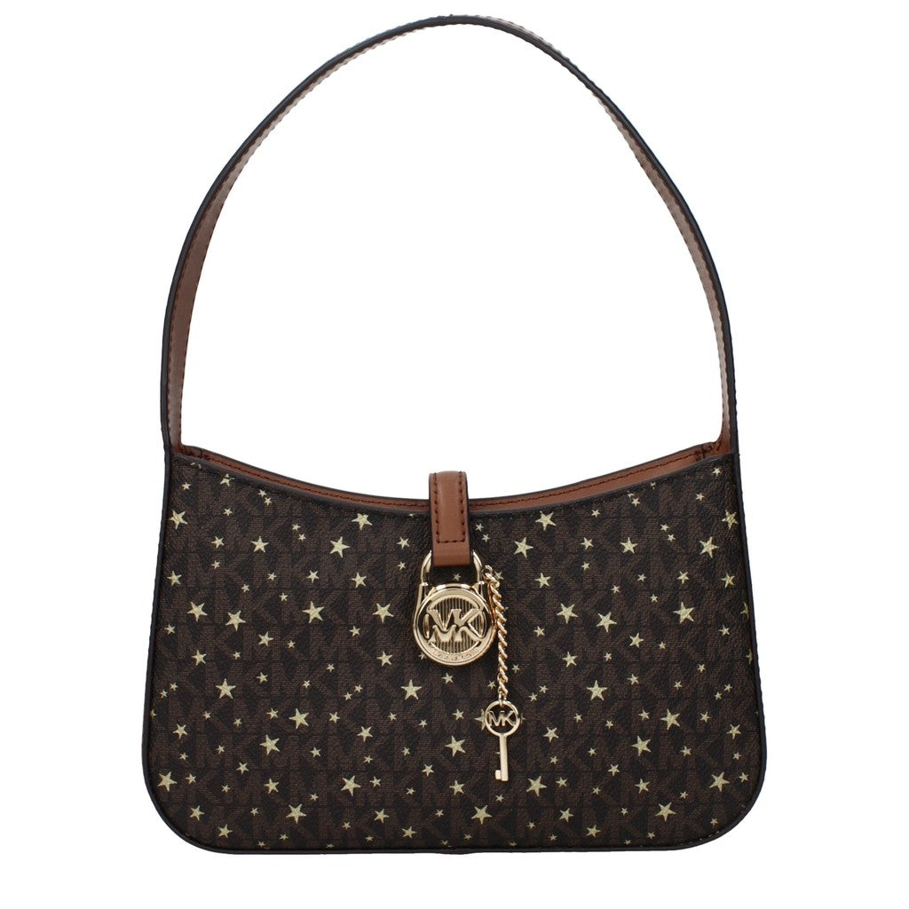 Michael Kors Lyra Schoudertas met goudkleurige details – Bruin