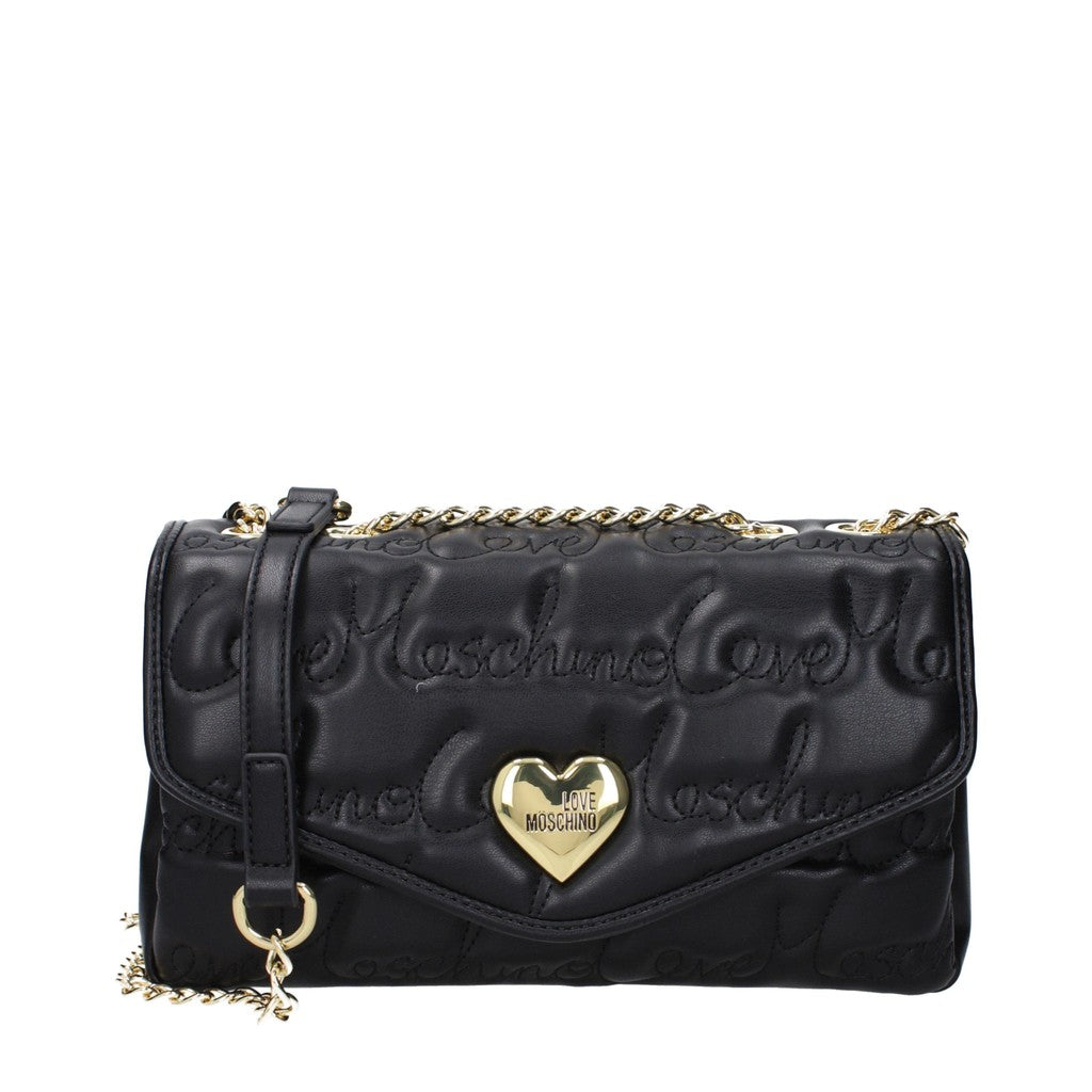 Love Moschino Schoudertas met drie vakken – Zwart