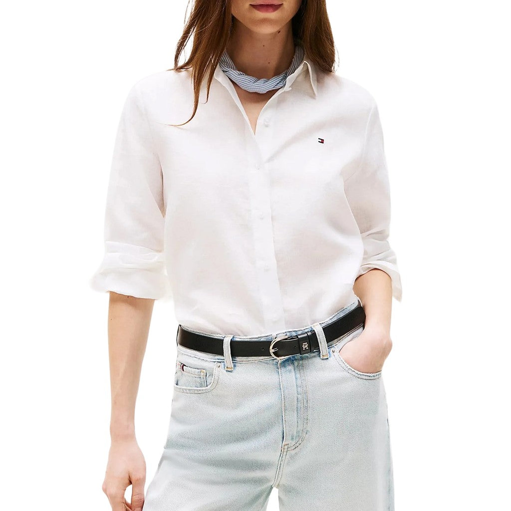 Tommy Hilfiger Linnen blouse – Wit