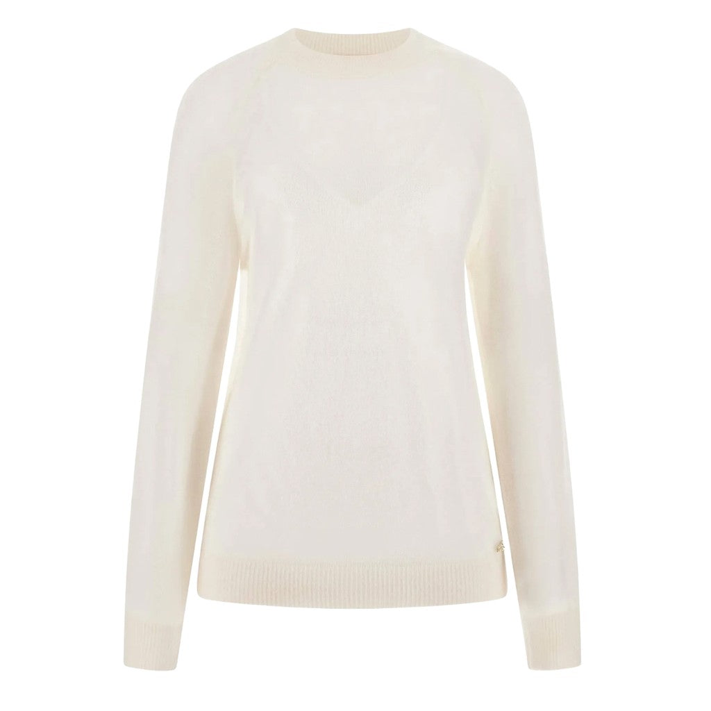 Guess Gebreide trui met ronde hals – Wit