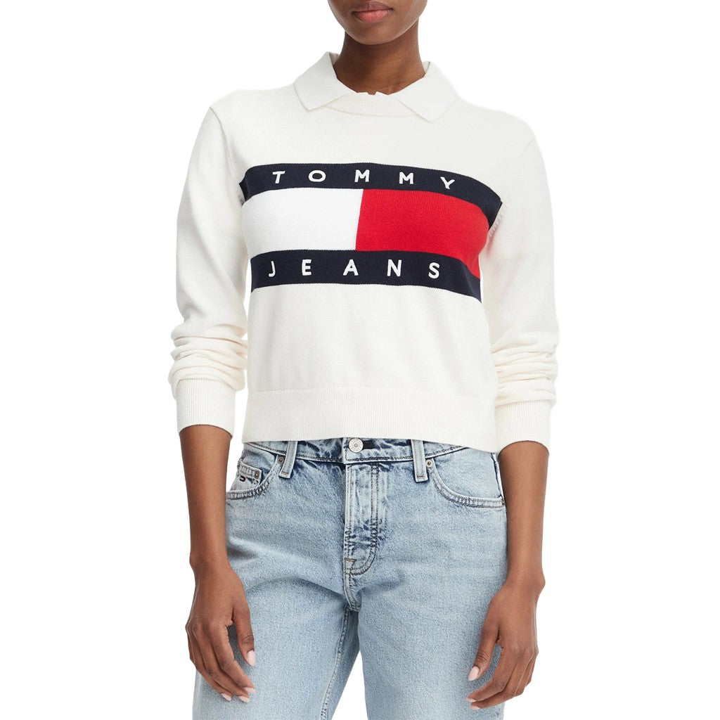 Tommy Jeans Trui met ronde hals – Gebroken wit