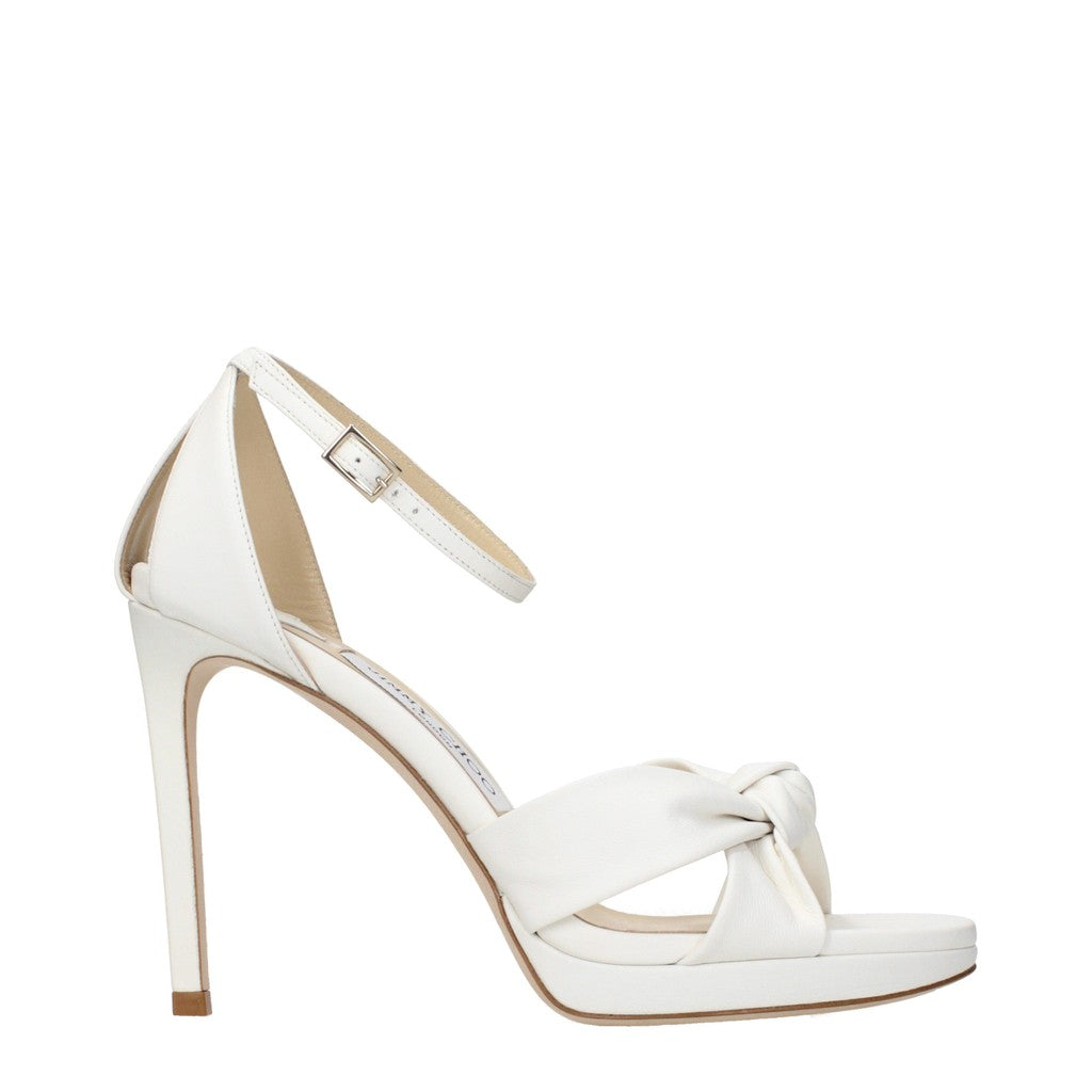Jimmy Choo Rosie Sandalen met hak en gespsluiting – Wit