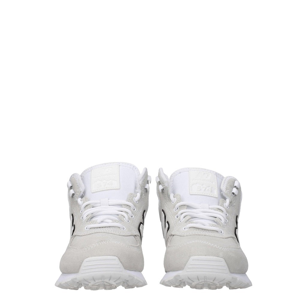 New Balance 574 Sneakers van suède en stof – Grijs / Wit
