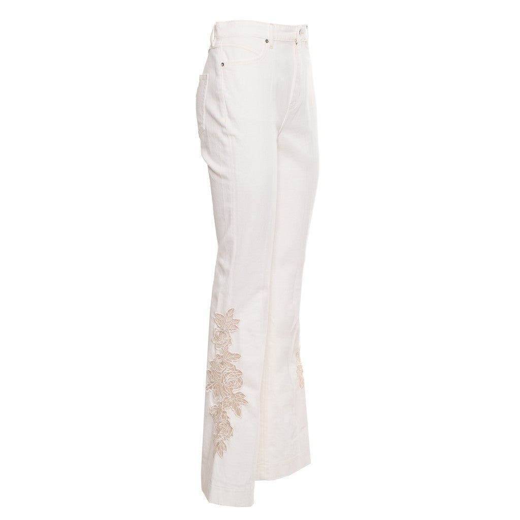 Guess Bootcut jeans met borduursel – Wit