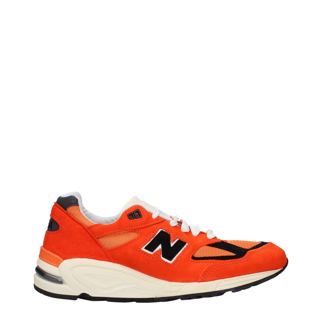 New Balance 990v2 Sneakers van suède en stof – Oranje