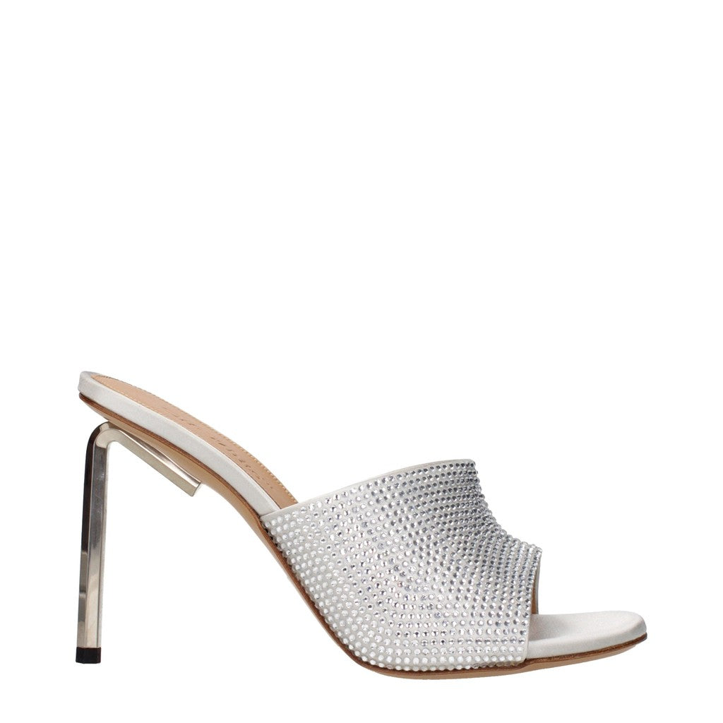 Off-White Sandalen met hak en open teen – Zilver