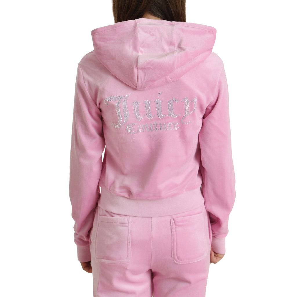 Juicy Couture Kids Hoodie met rits – Lichtroze