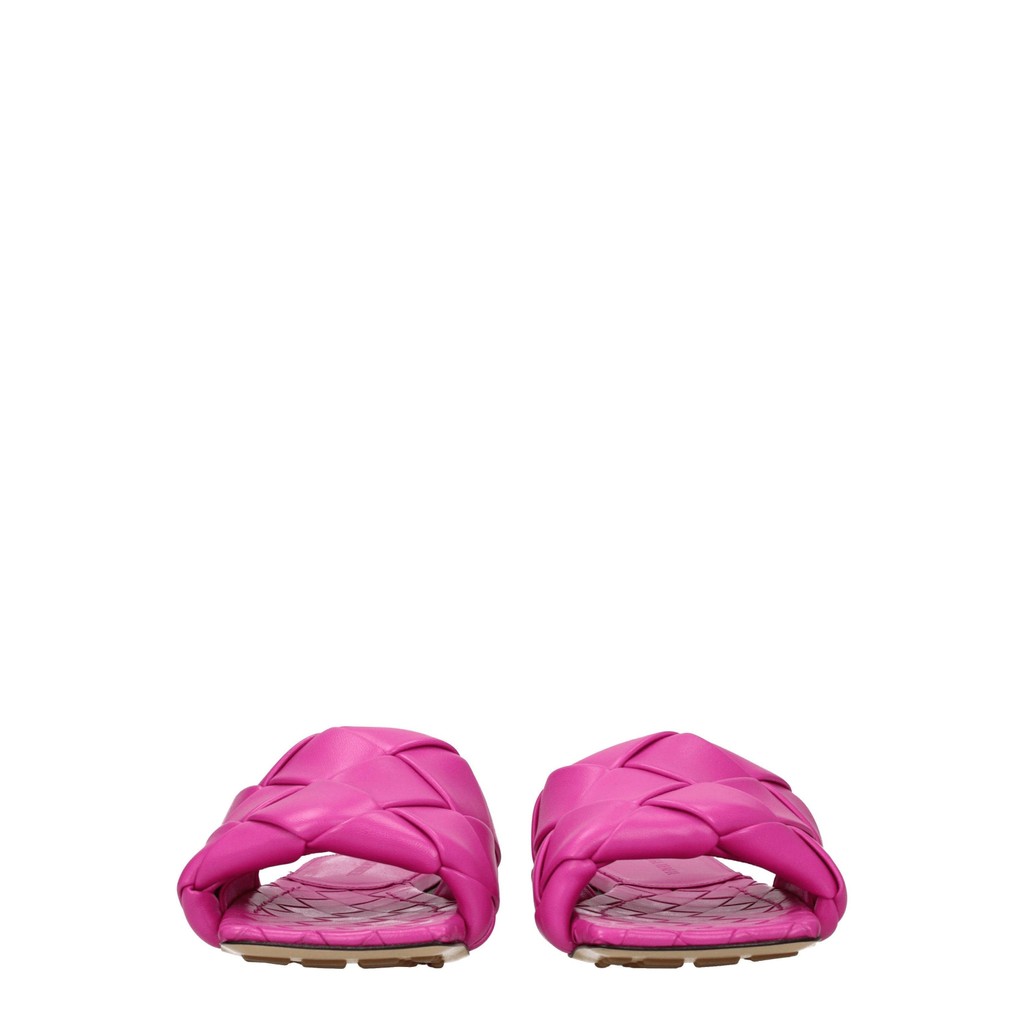 Bottega Veneta Leren sandalen met open neus – Fuchsia