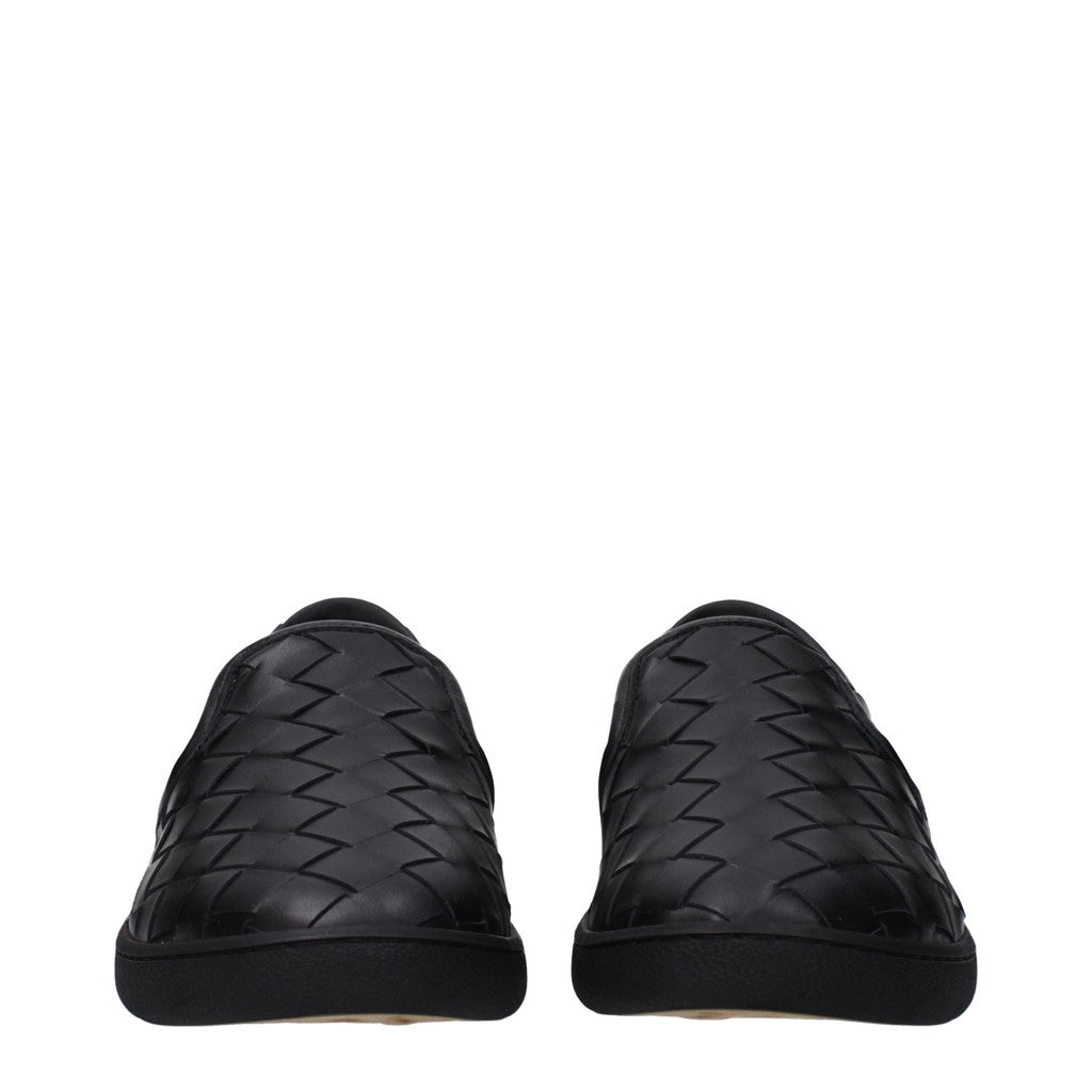 Bottega Veneta Sneakers met rubberen zool en ronde neus – Zwart