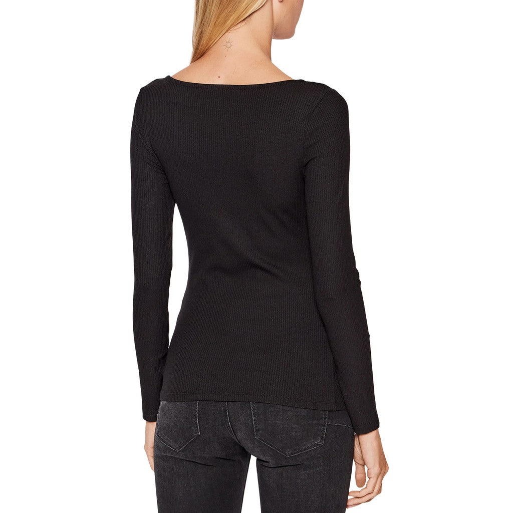 Guess T-shirt met lange mouwen – Zwart