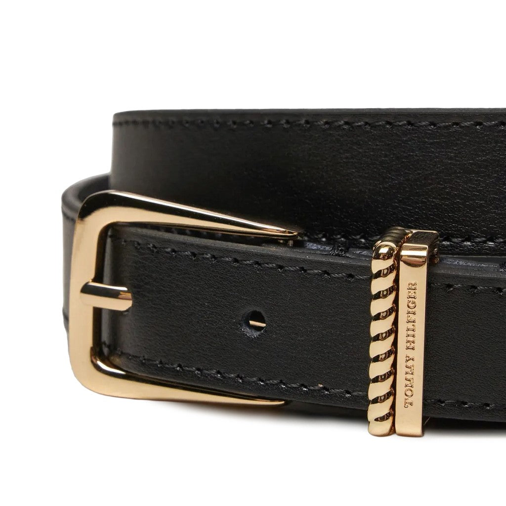 Tommy Hilfiger Leren riem Dames – Zwart
