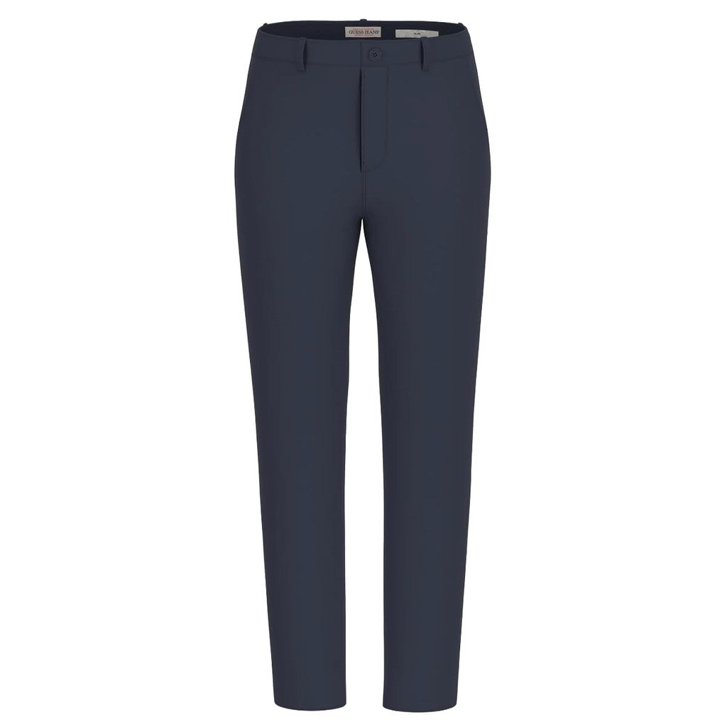 Guess Broek met vier zakken en logo – Marineblauw