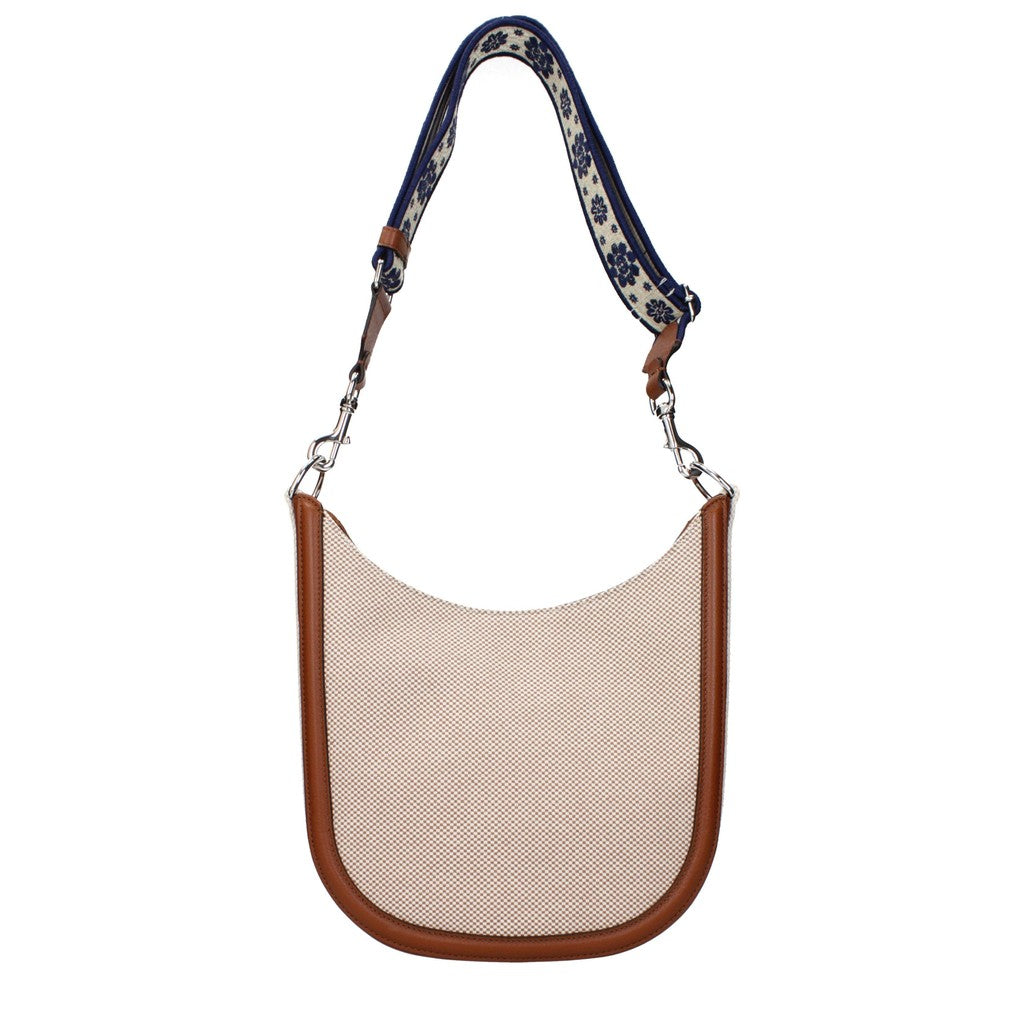 Valentino Garavani Crossbodytas met zilverkleurige details – Beige / Bruin