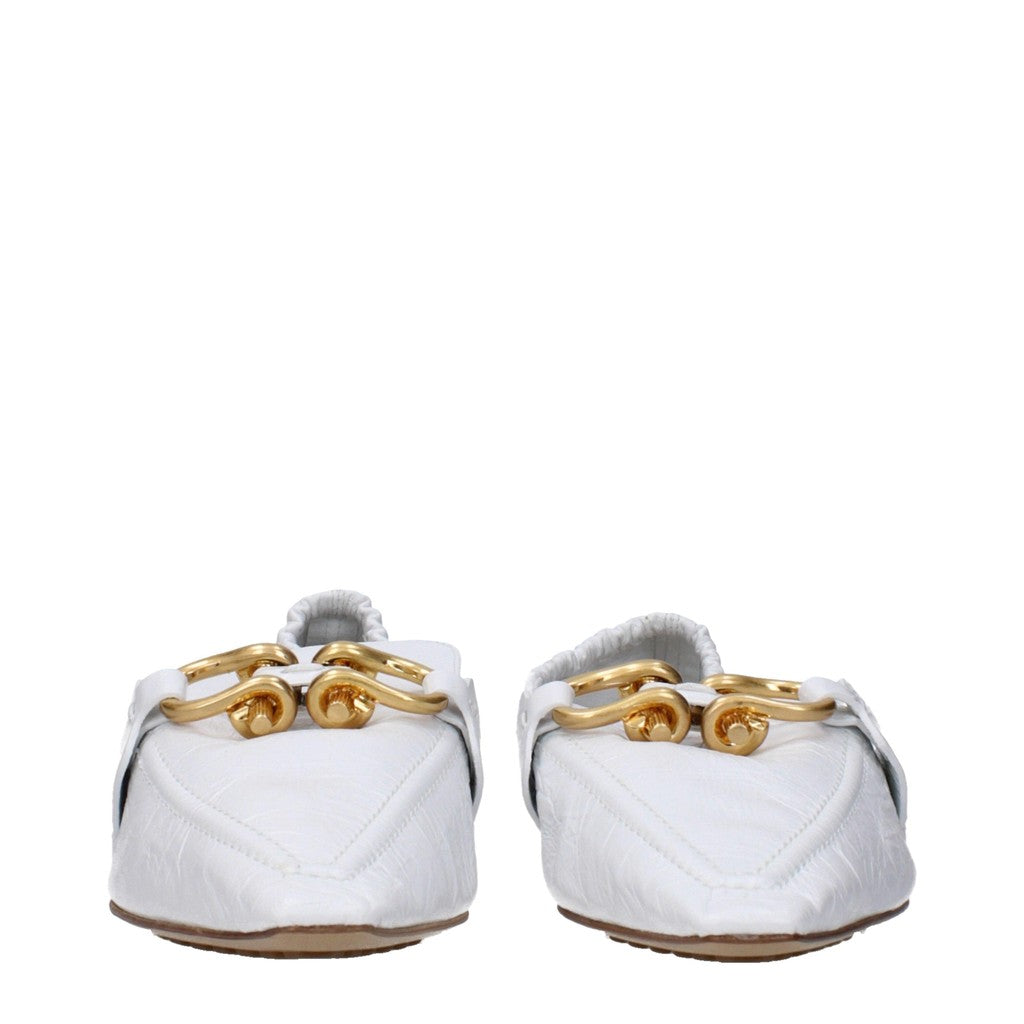 Bottega Veneta Ballerina's met puntige neus – Wit