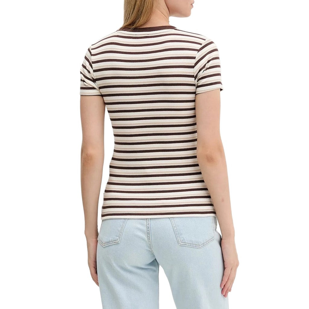 Guess T-shirt met strepen – Bruin