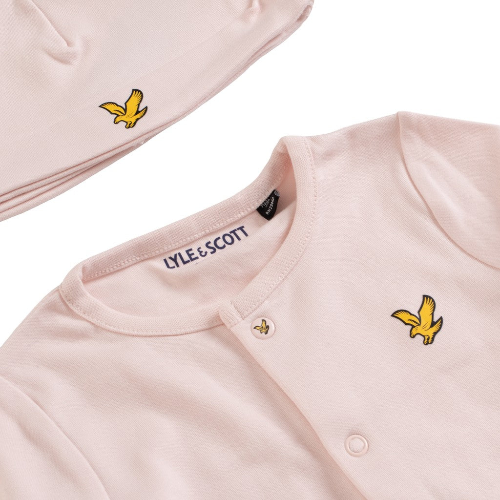 Lyle & Scott Kids Boxpakje met muts – Lichtroze