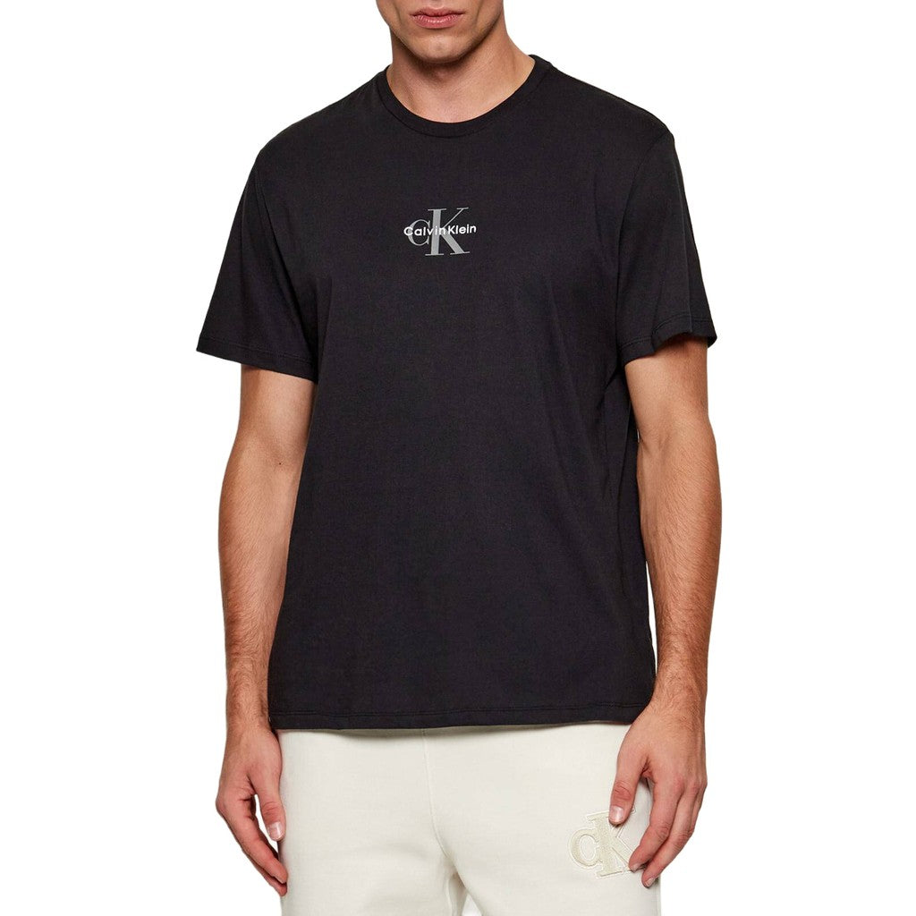 Calvin Klein T-shirt met geborduurd logo – Zwart
