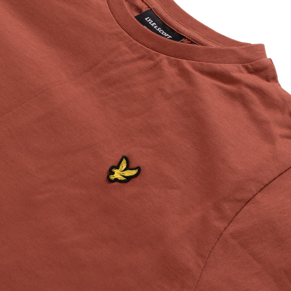 Lyle & Scott Kids T-shirt met ronde hals en logo – Terracotta