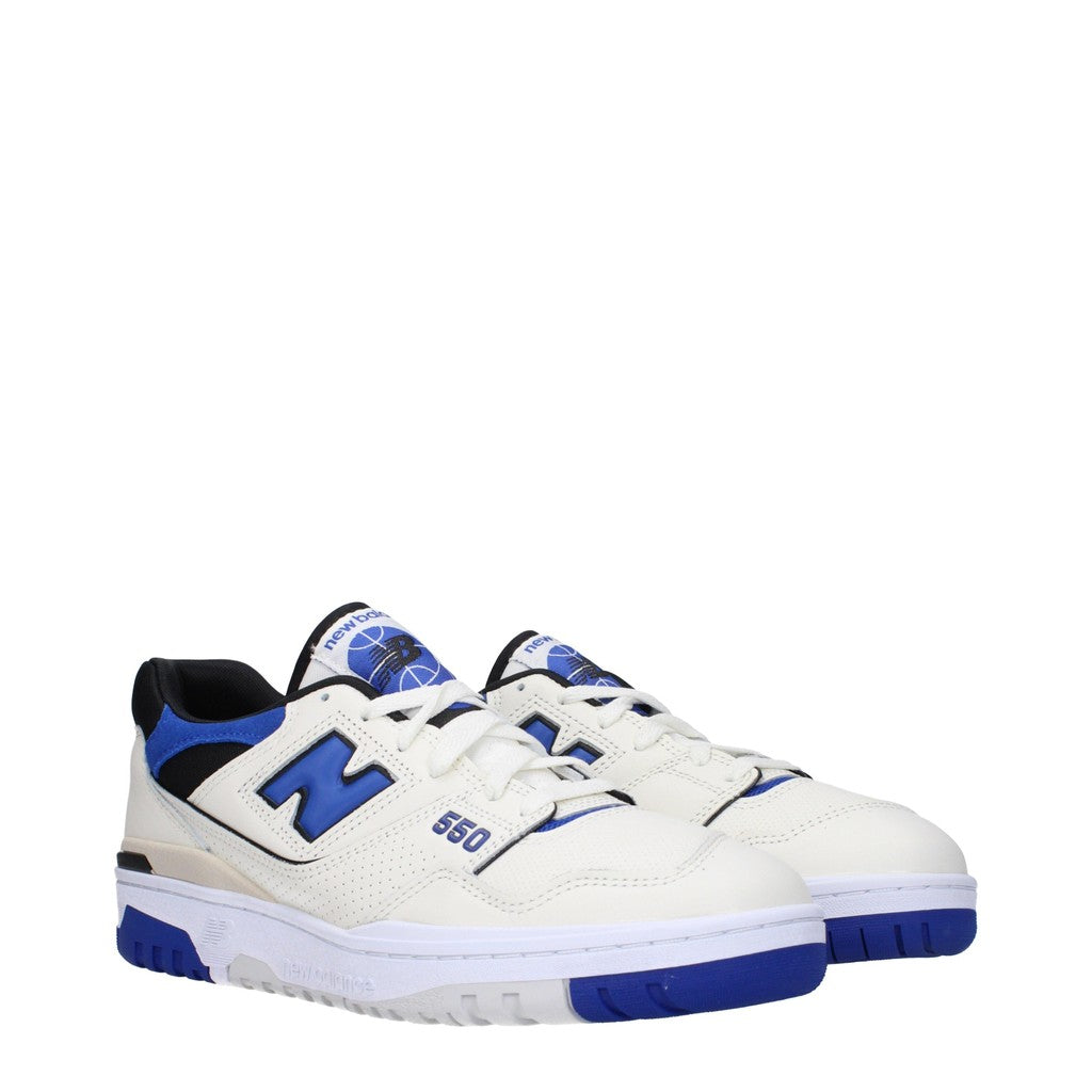 New Balance 550 Sneakers van leer en stof – Wit / Blauw