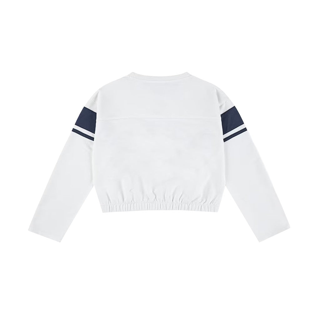 Levi's Kids Tweekleurige sweater met bedrukt logo – Wit