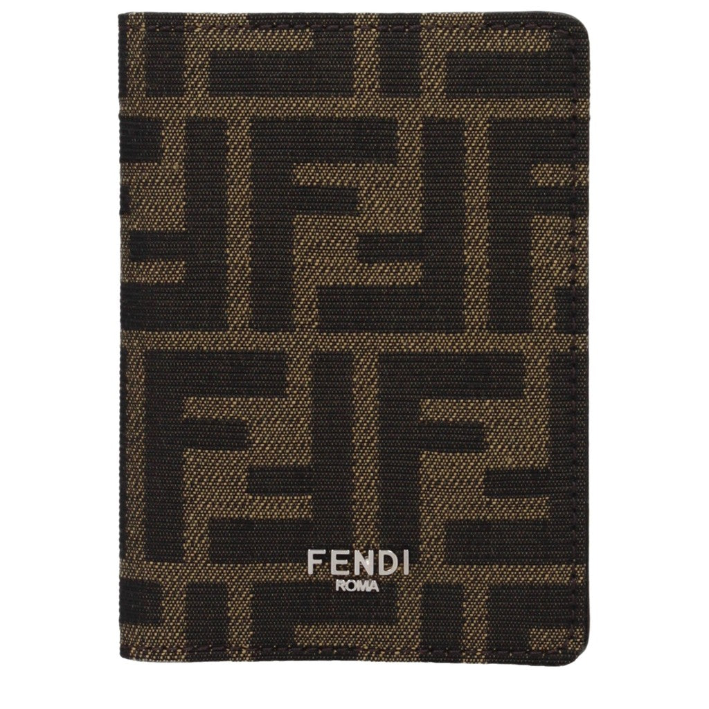 Fendi Slanke portemonnee met vier kaartvakken – Bruin