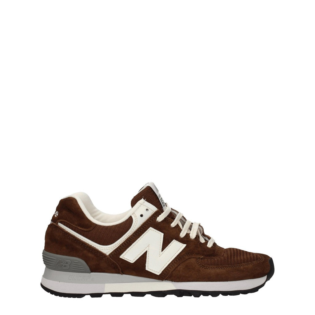 New Balance 576 Sneakers van leer, suède en stof – Bruin / Wit