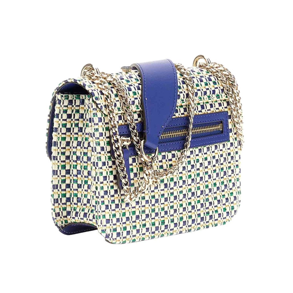 Guess Crossbodytas met magneetsluiting en logo – Beige / Blauw