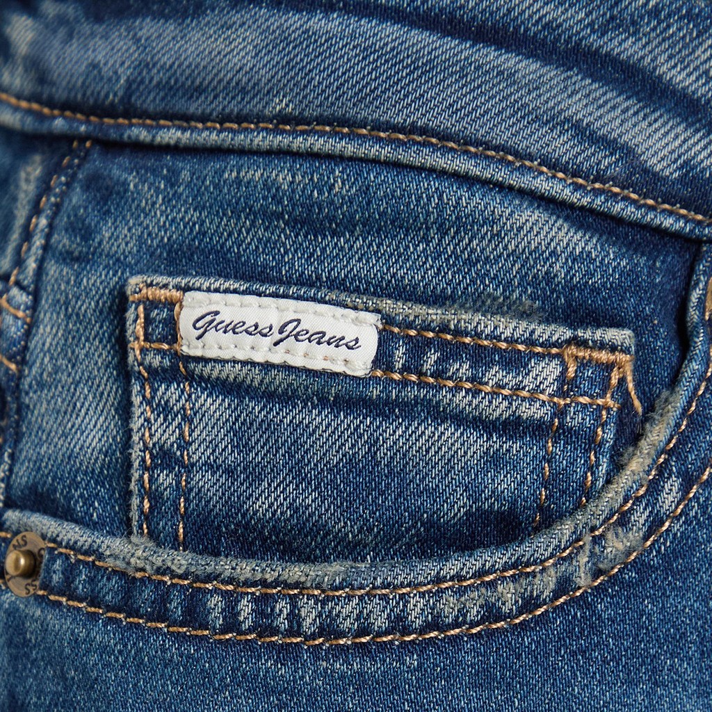 Guess Jeans met logo en vijf zakken – Blauw