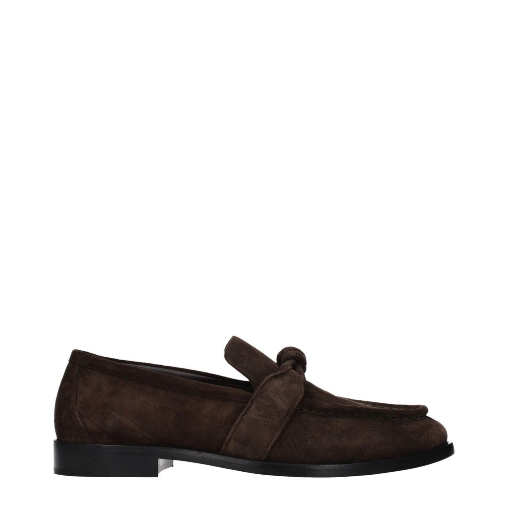 Bottega Veneta Loafers met ronde neus en leren zool – Bruin