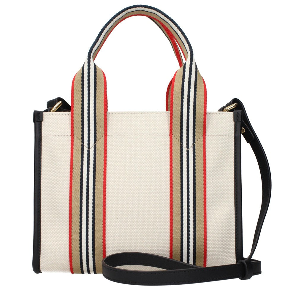 Burberry Crossbodytas van stof en leer – Beige